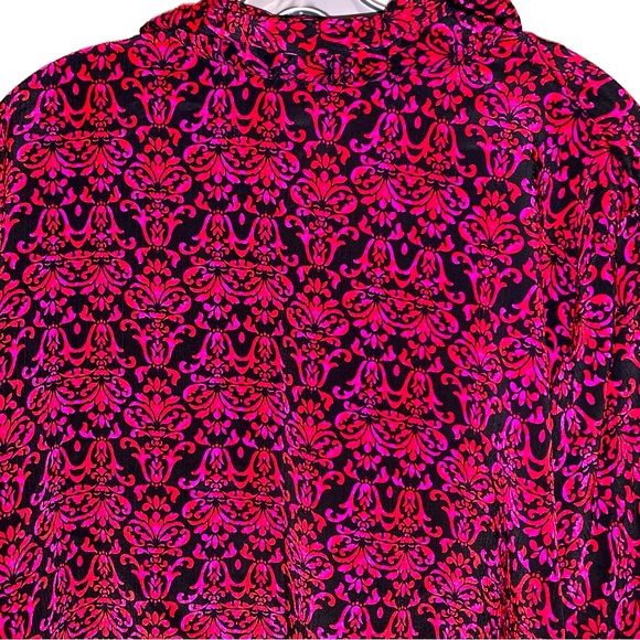 Just My Size JMS 3X 22W/24W Print Button Down Blouse - Picture 3 of 10